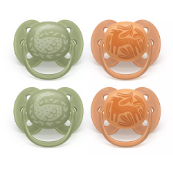Philips AVENT SCF093/07 baby pacifier Ultra soft pacifier Orthodontic Silicone Green, Orange