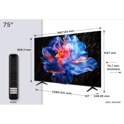 TCL P6K 75P6K TV 190.5 cm (75") 4K Ultra HD Smart TV Wi-Fi Black