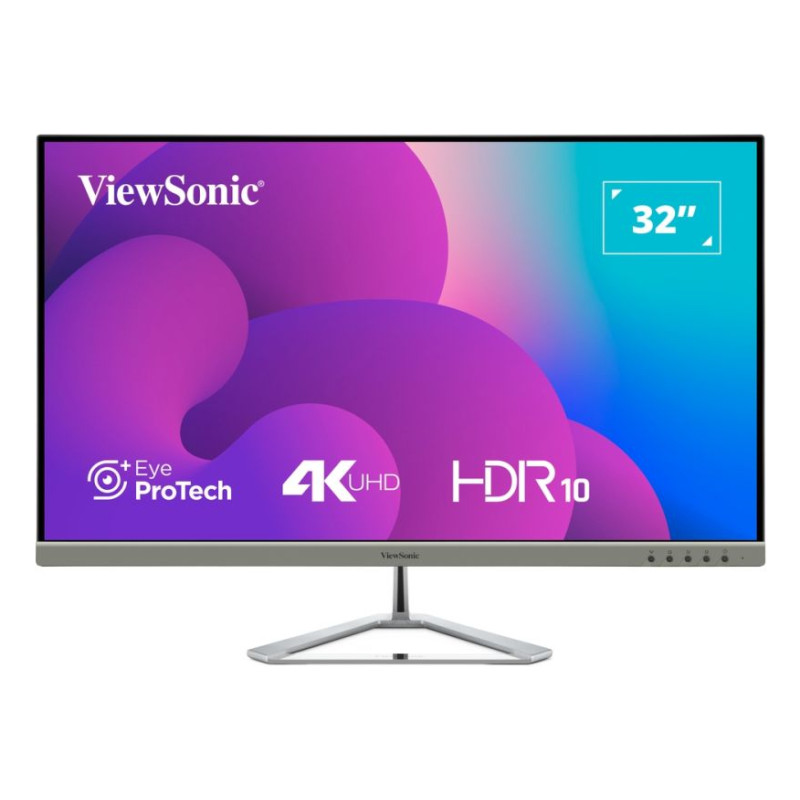 Viewsonic VX3276-4K-MHD-2 computer monitor 81.3 cm (32") 3840 x 2160 pixels 4K Ultra HD LCD Black, Silver