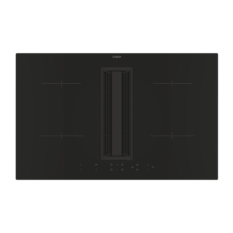 Candy CIH8I4CF Black Built-in 83 cm Zone induction hob 4 zone(s) Built-in hood