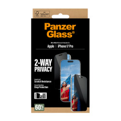 PanzerGlass ® 2-Way Privacy Screen Protector iPhone 17 Pro | Ultra-Wide Fit w. EasyAligner Skaidri ekrano apsauga Apple 1 vnt