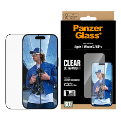 PanzerGlass ® Screen Protector iPhone 17 | iPhone 16 Pro | Ultra-Wide Fit w. EasyAligner