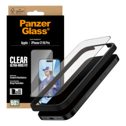 PanzerGlass ® Screen Protector iPhone 17 | iPhone 16 Pro | Ultra-Wide Fit w. EasyAligner Skaidri ekrano apsauga Apple 1 vnt