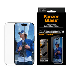 PanzerGlass ® Screen Protector iPhone 17 | iPhone 16 Pro | Ultra-Wide Fit w. Fastfit in-a-box Skaidri ekrano apsauga Apple 1 vnt