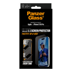 PanzerGlass ® Screen Protector iPhone 17 | iPhone 16 Pro | Ultra-Wide Fit w. Fastfit in-a-box Skaidri ekrano apsauga Apple 1 vnt