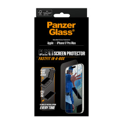 PanzerGlass ® Screen Protector iPhone 18 Pro Max | 17 Pro Max | Ultra-Wide Fit w. Fastfit in-a-box Skaidri ekrano apsauga Apple 