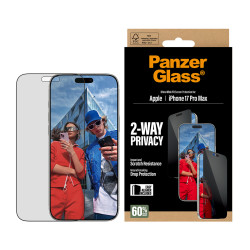 PanzerGlass ® 2-Way Privacy Screen Protector iPhone 17 Pro Max | Ultra-Wide Fit w. EasyAligner Skaidri ekrano apsauga Apple 1 vn