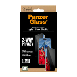 PanzerGlass ® 2-Way Privacy Screen Protector iPhone 17 Pro Max | Ultra-Wide Fit w. EasyAligner Skaidri ekrano apsauga Apple 1 vn