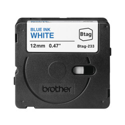 Brother BTAG-233 etikečių juostelė Mėlyna ant balto paviršiaus