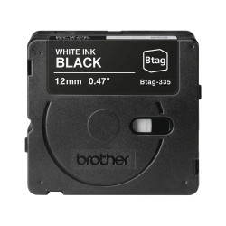 Brother BTAG-335 etikečių juostelė Balta ant juodo