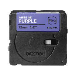 Brother BTAG-F35 etikečių juostelė Balta violetiniame fone