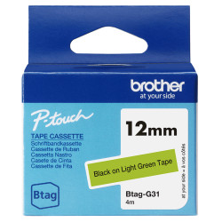Brother BTAG-G31 label-making tape Black on green