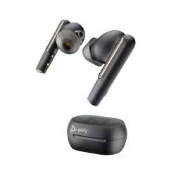 HP Poly Voyager Free 60+ UC Carbon Black Earbuds +BT700 USB-A Adapter +Touchscreen Charge Case