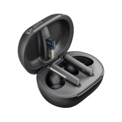 HP Poly Voyager Free 60+ UC Carbon Black Earbuds +BT700 USB-A Adapter +Touchscreen Charge Case