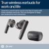 HP Poly Voyager Free 60+ UC Carbon Black Earbuds +BT700 USB-A Adapter +Touchscreen Charge Case Laisvų rankų įranga Bevielis Įkiš