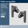 HP Poly Voyager Free 60+ UC Carbon Black Earbuds +BT700 USB-A Adapter +Touchscreen Charge Case