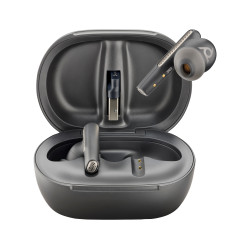 HP Poly Voyager Free 60+ UC Carbon Black Earbuds +BT700 USB-A Adapter +Touchscreen Charge Case