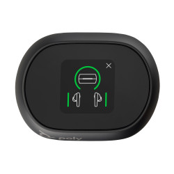 HP Poly Voyager Free 60+ UC Carbon Black Earbuds +BT700 USB-A Adapter +Touchscreen Charge Case