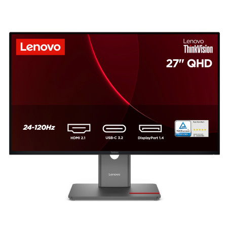 Lenovo ThinkVision P27Q-40 kompiuterio monitorius 68,6 cm (27") 2560 x 1440 pikseliai Quad HD LED Juoda