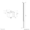 Neomounts ADS06-133WH cable organizer Desk Cable guide White 1 pc(s)