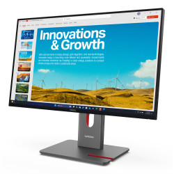 Lenovo ThinkVision P24QD-40 kompiuterio monitorius 60,5 cm (23.8") 2560 x 1440 pikseliai Quad HD LCD Juoda