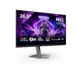 AOC AGON PRO AG276QKD2 kompiuterio monitorius 67,3 cm (26.5") 2560 x 1440 pikseliai Quad HD QD-OLED Juoda, Pilka