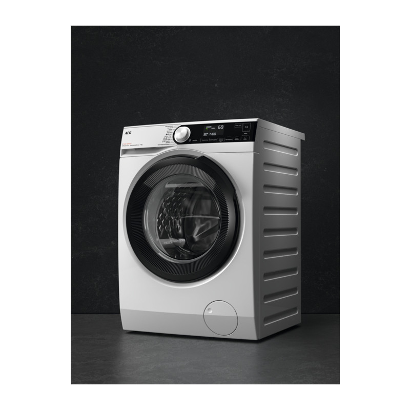 AEG Serie 8000 LR834F96W skalbimo mašina Pakraunama per priekį 9 kg 1600 RPM Balta