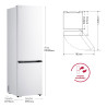 LG GBBSJ2CCSWE šaldytuvas-šaldiklis Pastatomi 375 L Balta