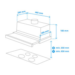 Samsung NK24M1030IS Pusiau įmontuojamas (ištraukiamas) Nerūdijančiojo plieno 392 m³/h