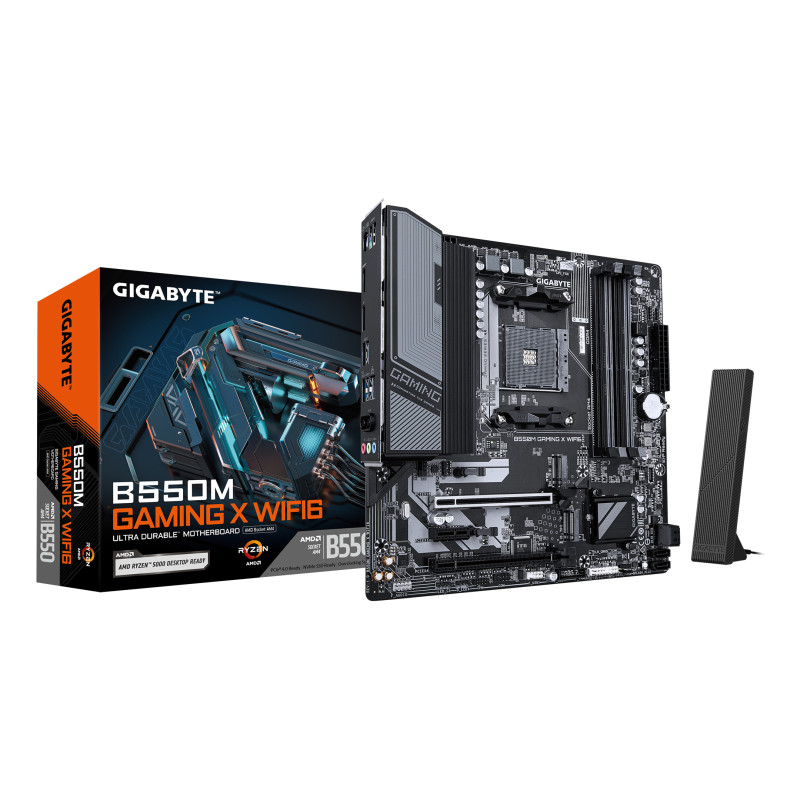 GIGABYTE B550M GAMING X WIFI6 pagrindinė plokštė AMD B550 AM4 lizdas „micro ATX“