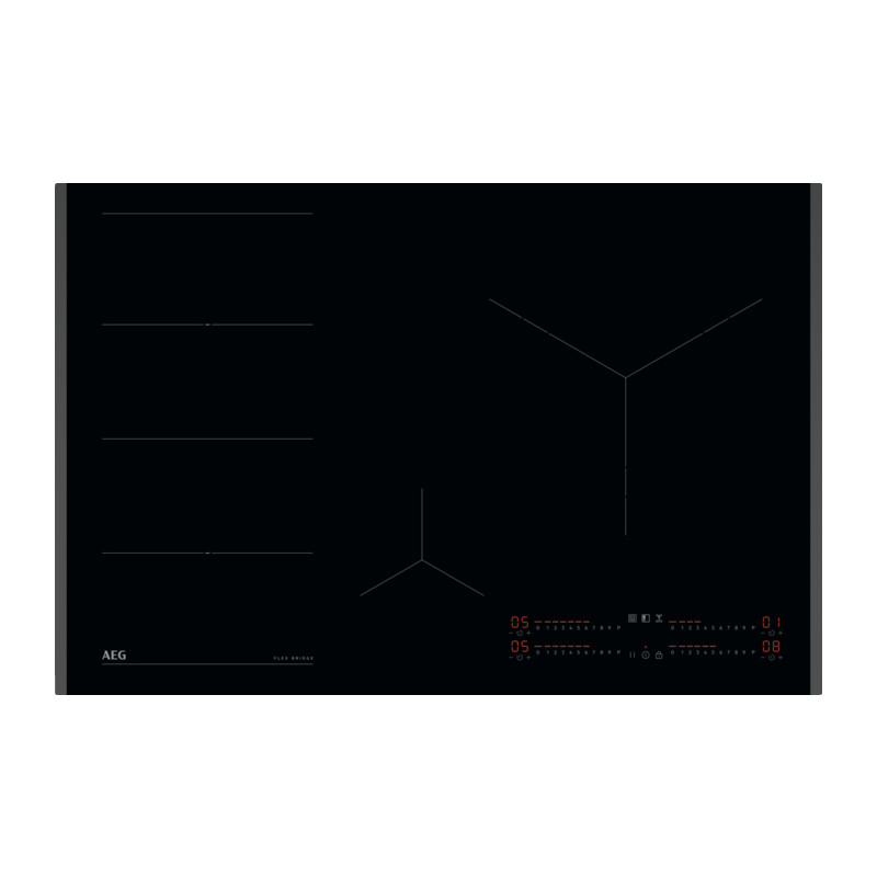 AEG Series 6000 TI84IS00FB Juoda Įmontuoti 80 cm Indukcinė viryklė, padalyta į sritis 4 zone(s)