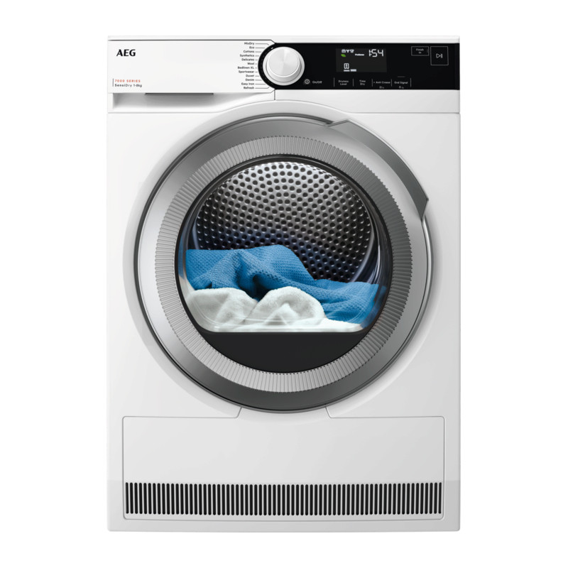 AEG Series 7000 TR733W85W būgninis džiovintuvas Pastatomi Pakraunama per priekį 8 kg Balta