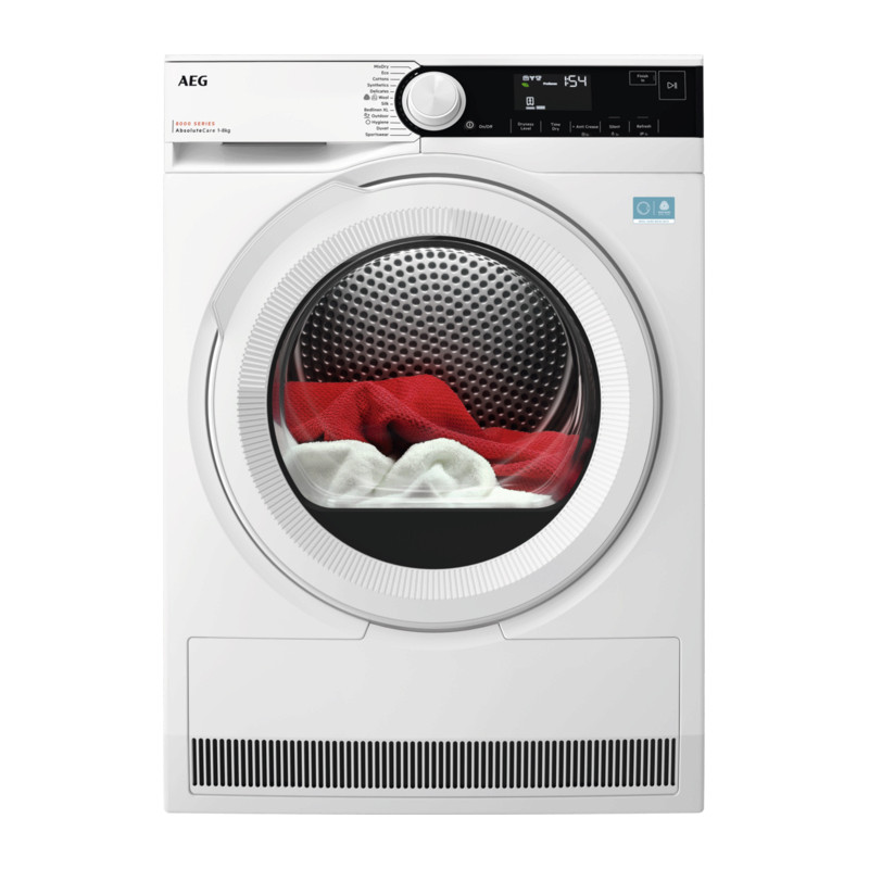 AEG Series 8000 TR832W85W būgninis džiovintuvas Pastatomi Pakraunama per priekį 8 kg Balta