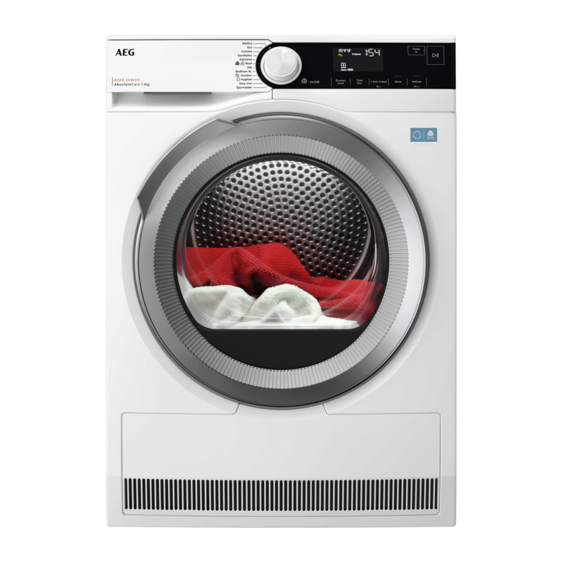 AEG Series 8000 TR833W94W būgninis džiovintuvas Pastatomi Pakraunama per priekį 9 kg Balta