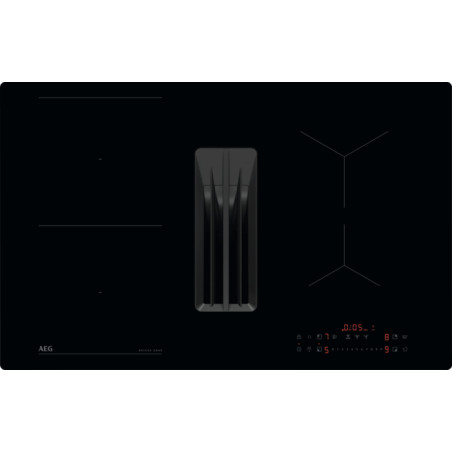 AEG TT8LCB00CB Black Built-in 80 cm Zone induction hob 4 zone(s) Built-in hood