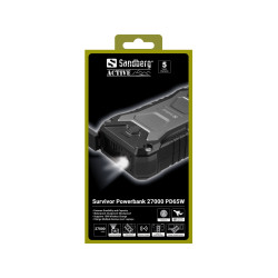 Sandberg 420-99 nešiojamasis įkroviklis 27000 mAh Belaidis įkrovimas Juoda