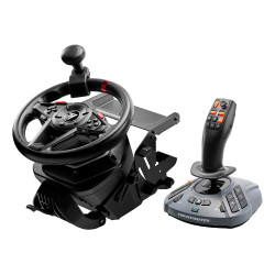 Thrustmaster T128 SimTask Farming Pack Juoda USB Vairas + pedalai + pavarų perjungiklis Analoginis / skaitmeninis PC, PlayStatio
