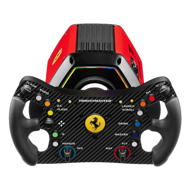 Thrustmaster T818 Ferrari 488 GT3 Simulator Juoda, Raudona USB Vairas + pedalai Analoginis / skaitmeninis PC