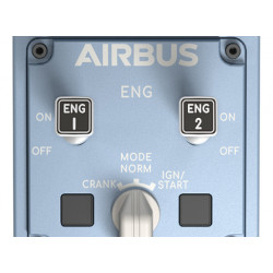 Thrustmaster TCA Quadrant Airbus Edition Juoda, Mėlyna USB Skraidymo simuliatorius Analoginis / skaitmeninis PC