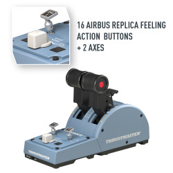 Thrustmaster TCA Quadrant Airbus Edition Juoda, Mėlyna USB Skraidymo simuliatorius Analoginis / skaitmeninis PC