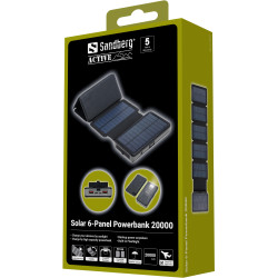 Sandberg 420-73 nešiojamasis įkroviklis Ličio polimeras (LiPo) 20000 mAh Juoda