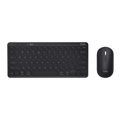 Trust Lyra klaviatūra Pelė įskaityta Biuras USB + RF Wireless + Bluetooth QWERTY Šiaurės šalių Juoda