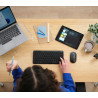 Trust Lyra klaviatūra Pelė įskaityta Biuras USB + RF Wireless + Bluetooth QWERTY Šiaurės šalių Juoda
