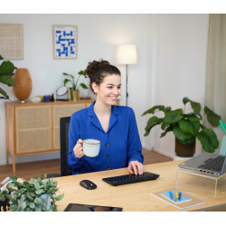 Trust Lyra keyboard Mouse included Office USB + RF Wireless + Bluetooth QWERTY Nordic Black