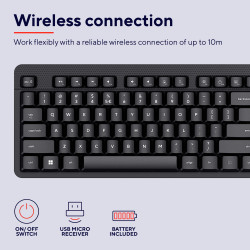 Trust Ody II keyboard Office RF Wireless QWERTY Nordic Black