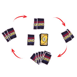 Mattel Games JLH43 stalo žaidimas Liar's UNO Kortų žaidimas Atsikratymas