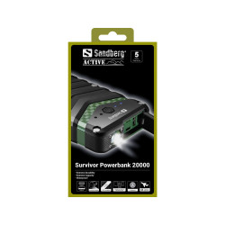 Sandberg 420-36 power bank Lithium-Ion (Li-Ion) 20000 mAh Black, Green