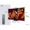 TCL C8L 75C8L televizorius 190,5 cm (75") 4K Ultra HD Smart TV „Wi-Fi“ Juoda 5500 cd/m²