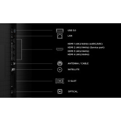TCL C8L 75C8L televizorius 190,5 cm (75") 4K Ultra HD Smart TV „Wi-Fi“ Juoda 5500 cd/m²