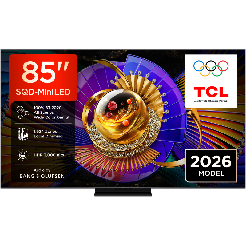 TCL C7L 85C7L televizorius 2,16 m (85") 4K Ultra HD Smart TV „Wi-Fi“ Juoda 3000 cd/m²